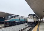 Metrolink F59PH on the right and F125 locomotive on the left